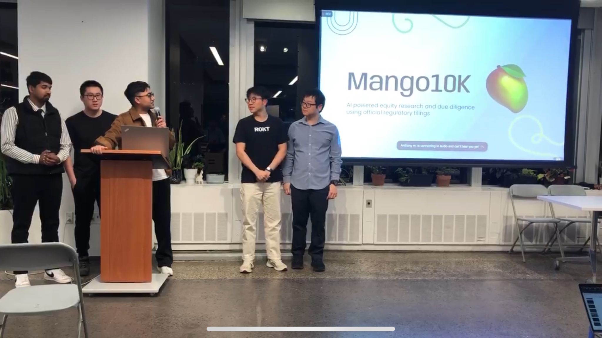 Presenting at MongoDB Hackathon